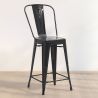 Barkruk met rugleuning - Industrieel ontwerp - 60cm - Nieuwe editie - Stylix image 7