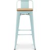 Barkruk met Rugleuning - Industrieel Ontwerp - Hout & Staal - 76cm - Nieuwe Editie - Stylix image 7