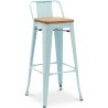 Barkruk met Rugleuning - Industrieel Ontwerp - Hout & Staal - 76cm - Nieuwe Editie - Stylix image 7