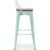 Barkruk met Rugleuning - Industrieel Ontwerp - Hout & Staal - 76cm - Nieuwe Editie - Stylix image 7