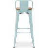 Barkruk met Rugleuning - Industrieel Ontwerp - Hout & Staal - 76cm - Nieuwe Editie - Stylix image 7