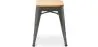 Barkruk industrieel ontwerp - hout en staal - 45cm - Nieuwe editie - Stylix image 7