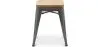 Barkruk industrieel ontwerp - hout en staal - 45cm - Nieuwe editie - Stylix image 7