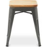 Barkruk industrieel ontwerp - hout en staal - 45cm - Nieuwe editie - Stylix image 7