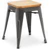 Barkruk industrieel ontwerp - hout en staal - 45cm - Nieuwe editie - Stylix image 7