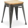 Barkruk industrieel ontwerp - hout en staal - 45cm - Nieuwe editie - Stylix image 7
