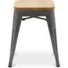 Barkruk industrieel ontwerp - hout en staal - 45cm - Nieuwe editie - Stylix image 7