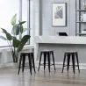 Barkruk industrieel ontwerp - hout en staal - 45cm - Nieuwe editie - Stylix image 7