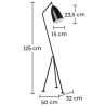 Vloerlamp - Driepoot Ontwerp - Woonkamerlamp - Hopper image 7