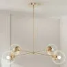 Gouden Plafondlamp - Design Hanglamp - 4 armen - Luba image 7