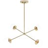 Gouden Plafondlamp - Design Hanglamp - 4 armen - Luba image 7
