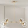 Gouden Plafondlamp - Design Hanglamp - 4 armen - Luba image 7