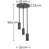 Designer Plafondlamp - Hanglamp - 3 armen - Troy image 7