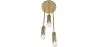 Gouden plafondlamp - Hanglamp 3 armen - Troy image 7