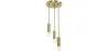 Gouden plafondlamp - Hanglamp 3 armen - Troy image 7