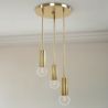 Gouden plafondlamp - Hanglamp 3 armen - Troy image 7