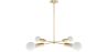 Gouden Plafondlamp - Design Hanglamp - 4 armen - Retan image 7