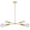 Gouden Plafondlamp - Design Hanglamp - 4 armen - Retan image 7
