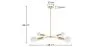 Gouden Plafondlamp - Design Hanglamp - 4 armen - Retan image 7