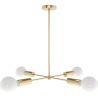 Gouden Plafondlamp - Design Hanglamp - 4 armen - Retan image 7