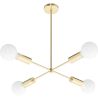 Gouden Plafondlamp - Design Hanglamp - 4 armen - Retan image 7