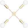 Gouden Plafondlamp - Design Hanglamp - 4 armen - Retan image 7