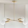 Gouden Plafondlamp - Design Hanglamp - 4 armen - Retan image 7