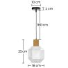 Houten en Glazen Plafondlamp - Design Hanglamp - Bumba image 7
