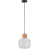 Houten en Glazen Plafondlamp - Design Hanglamp - Bumba image 7