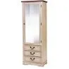 Country Chic Spiegel Kledingkast - Gewaxed Hout image 7