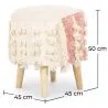 Ronde Poef Kruk - Boho Bali Stijl - Batty image 7