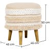 Ronde Puff Pouf Kruk - Boho Bali Stijl - Ivy image 7