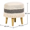 Ronde Soef Poef Kruk - Boho Bali Stijl - Joyce image 7