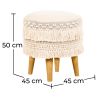 Ronde Soef Poef Kruk - Boho Bali Stijl - Debra image 7