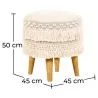Ronde Soef Poef Kruk - Boho Bali Stijl - Debra image 7