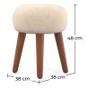 Ronde Stoffen Kruk - Boho Bali Stijl - Hiwal image 7