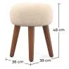 Ronde Stoffen Kruk - Boho Bali Stijl - Hiwal image 7