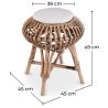 Rotan barkruk - Boho Bali-stijl - Lera image 7