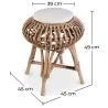 Rotan barkruk - Boho Bali-stijl - Lera image 7