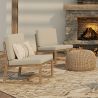 Houten Lounge Stoel - Boho Bali Stijl Design Stoel - Glan image 7
