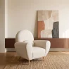 Fauteuil met armleuningen - Bekleed met boucléstof - Belise image 7