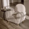 Fauteuil met armleuningen - Bekleed met boucléstof - Belise image 7