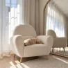 Fauteuil met armleuningen - Bekleed met boucléstof - Belise image 7