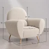 Fauteuil met armleuningen - Bekleed met boucléstof - Belise image 7