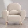 Fauteuil met armleuningen - Bekleed met boucléstof - Belise image 7