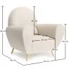Fauteuil met armleuningen - Gestoffeerd in Bouclé - Belise image 7