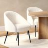 Design Fauteuil - Bekleed met Bouclé Stof - Wasda image 7