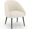 Design Fauteuil - Bekleed met Bouclé Stof - Wasda image 7