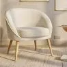 Fauteuil met armleggers - Bekleed met stof Bouclé - Pimba image 7