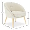 Fauteuil met armleggers - Bekleed met stof Bouclé - Pimba image 7